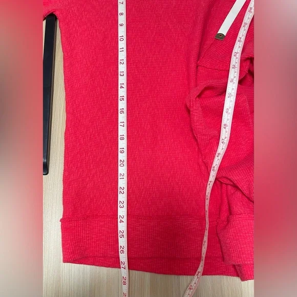 Free People We The Free Knit Casey Mock Neck Sweater Tunic Top Sz S Boho Spring - Picture 5 of 7